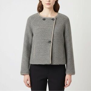 𝅺TALULA Grey Curly Wool and Alpaca Short Coat US 8